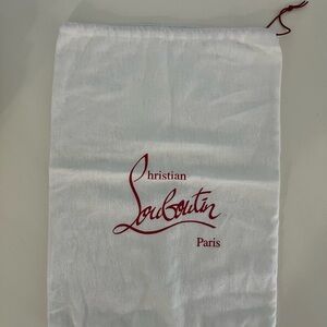Christian Louboutin White Bag with Red Logo